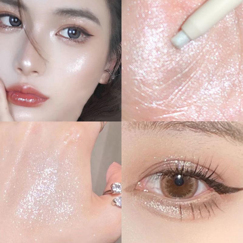 Bút Kẻ Mắt Tơ Tằm Tằm Màu Trắng Ngọc Trai Tạo Đường Viền Mắt Một Đầu powd | BigBuy360 - bigbuy360.vn