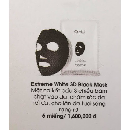 Mua 10 tặng 1 - Mặt nạ dưỡng trắng da Ohui Extreme White 3D Black Mask/ Mỹ phẩm công ty chính hãng