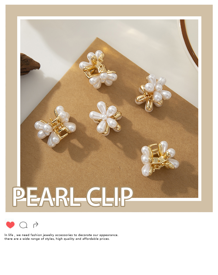 Kẹp Tóc Frenchpearlfrlowerhairpinsmallclip