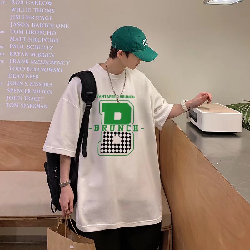 Áo Thun Tay Ngắn Dáng Rộng Phong Cách Hip hop Thời Trang Mùa Hè Cho Nam