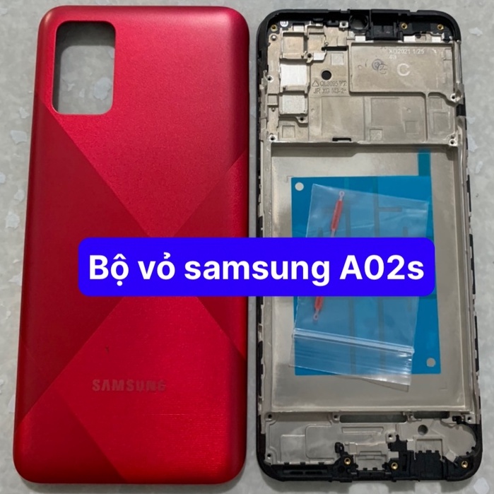 bộ vỏ samsung A02s / bộ gồm lưng, sườn, nút nguồn và âm lượng