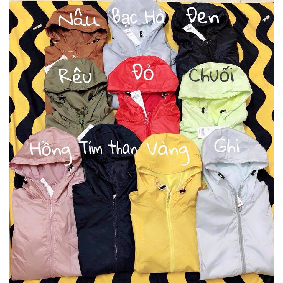 (Xả kho ) Áo Gió 2 Lớp có mũ cân nặng từ 40-55kg