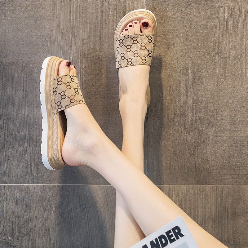 Dép Quai Ngang Đế Dày Thời Trang Mùa Hè Hàn Quốc Cho Nữ