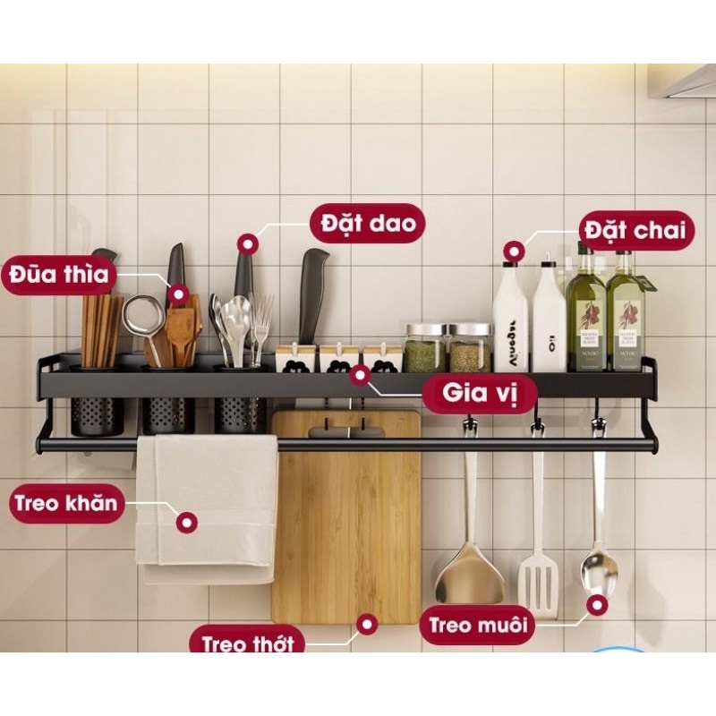 Giá treo dao thớt kéo, giá treo dụng cụ nhà bếp