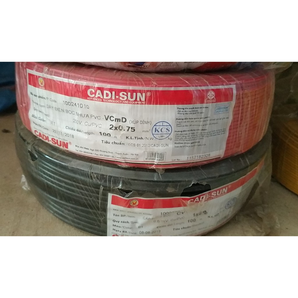 DÂY ĐIỆN ĐÔI DẸP CADISUN 2X1.5mm - 2x2.5mm - 2x4mm - 2x6mm