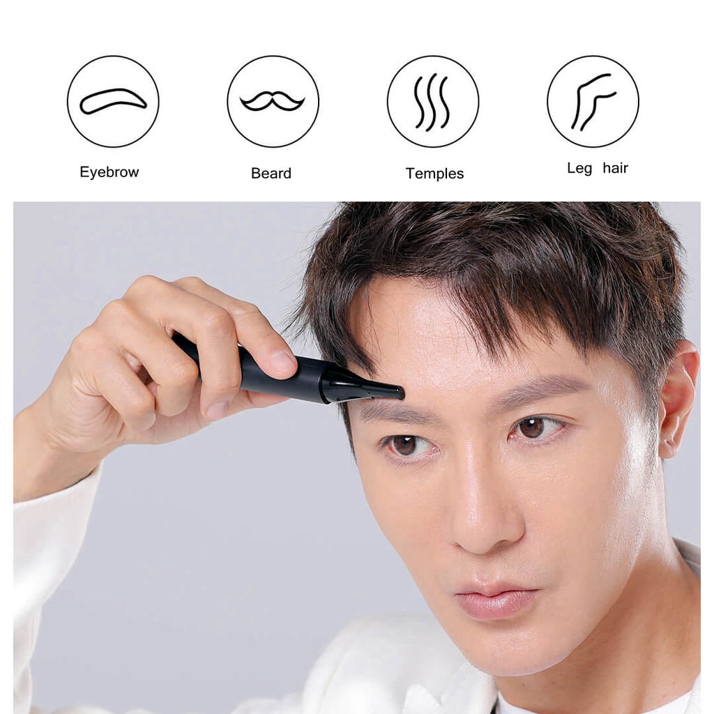 Máy tỉa lông mũi Xiaomi Youpin MSN lưỡi kép di động có đèn LED điều khiển cảm ứng thông minh chống nước tự làm sạch