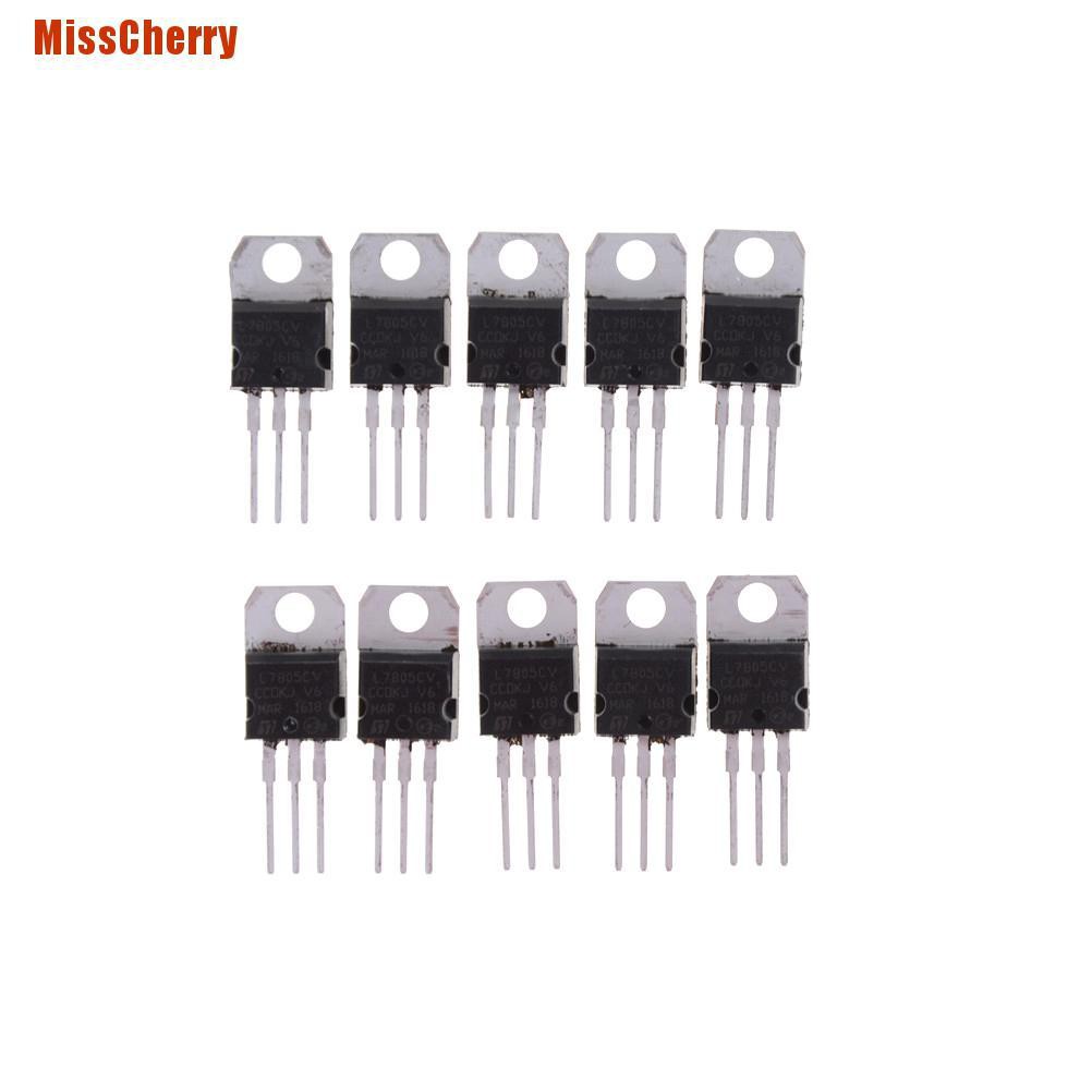 Bộ 10 Linh Kiện Điện Tử Ic L7805Cv L7805 To-220 Chất Lượng Cao