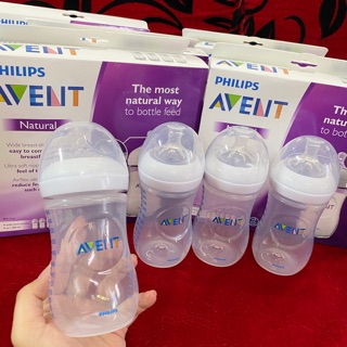 Bình Sữa Philips Avent Natural Cổ Rộng 260ml [CHÍNH HÃNG - Auth 100%]
