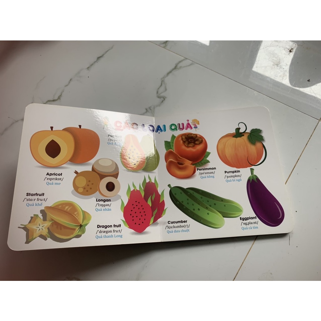 Sách Hay Cho Bé- Từ Điển Tiếng Anh Bằng Hình - Chủ Đề Rau , Củ Quả