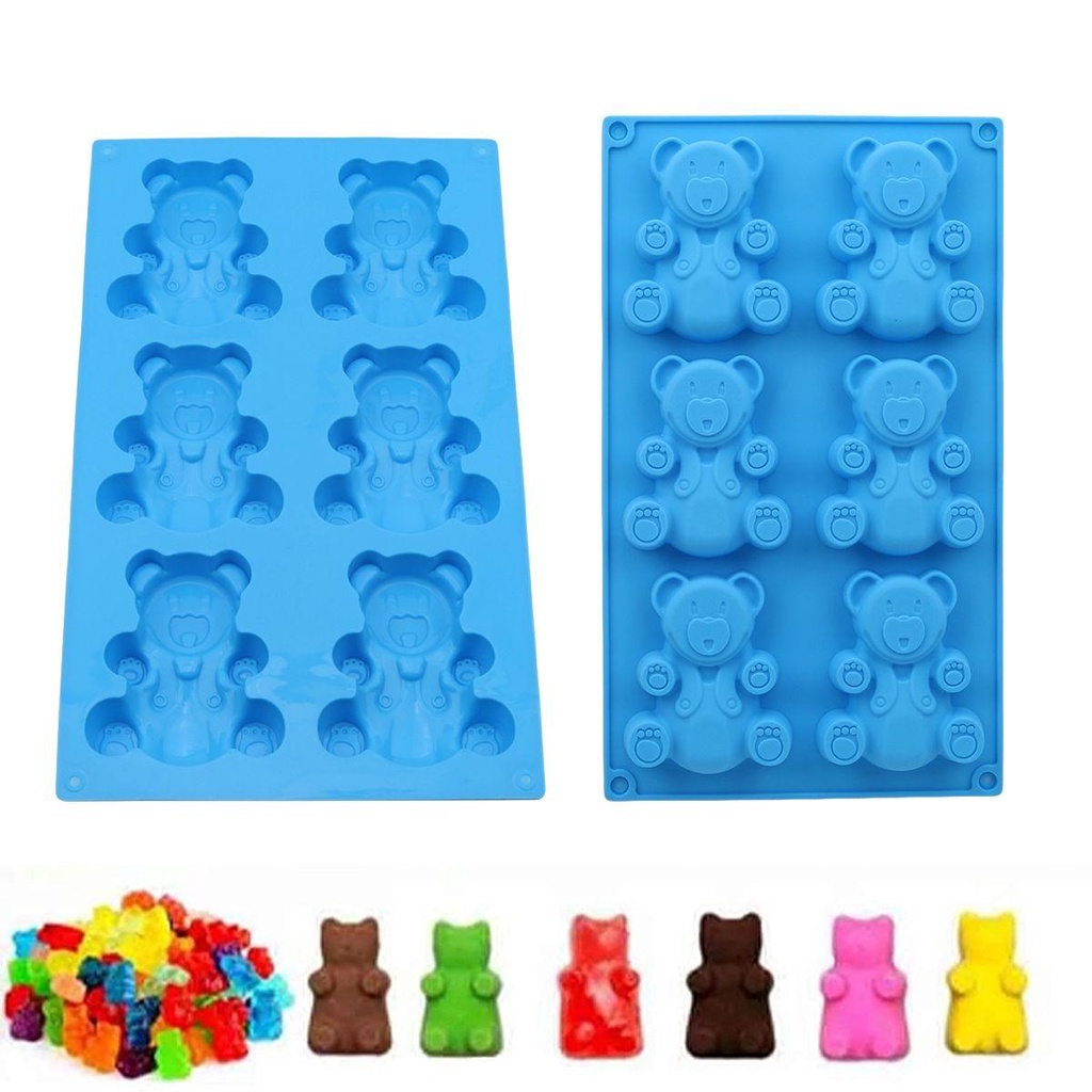 Khuôn Silicone Làm Bánh Hình Gấu Gummy
