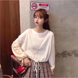 Áo croptop da cá rút dây phồng - (Siêu Hot)