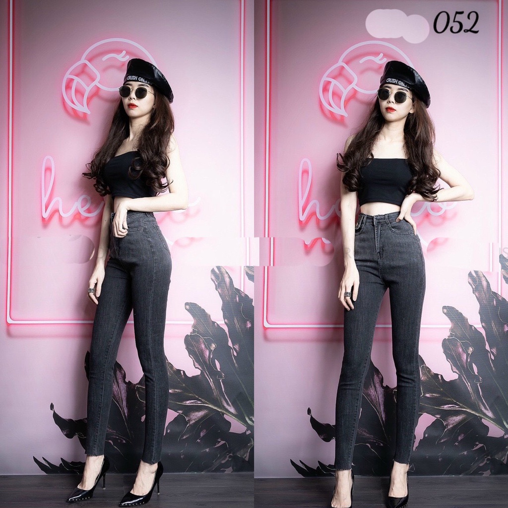 [ HÌNH THẬT ] QUẦN SKINNY JEAN NỮ PHỐI TÚI NẮP LƯNG CAO CHẤT JEAN GIÃN THOẢI MÁI ĐỦ MÀU XANH NHẠT, XANH ĐẬM, XÁM CỰC HOT
