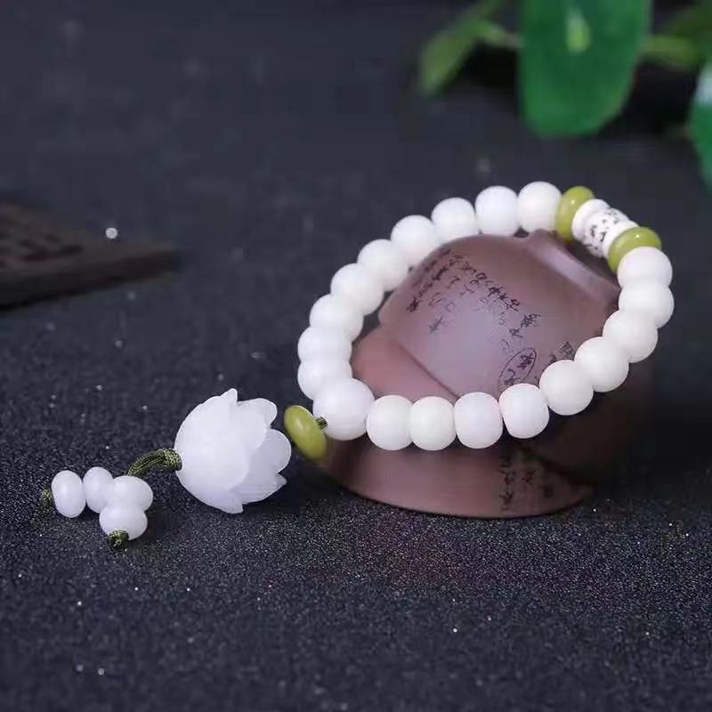 10MM white jade bracelet