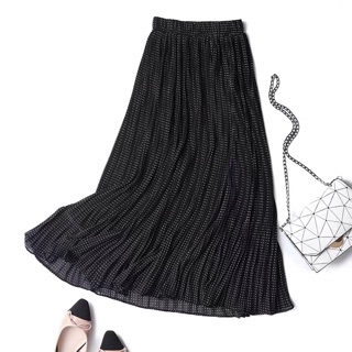 Free Ship 99k [ Chân Váy Chấm Bi Dáng Dài ]
