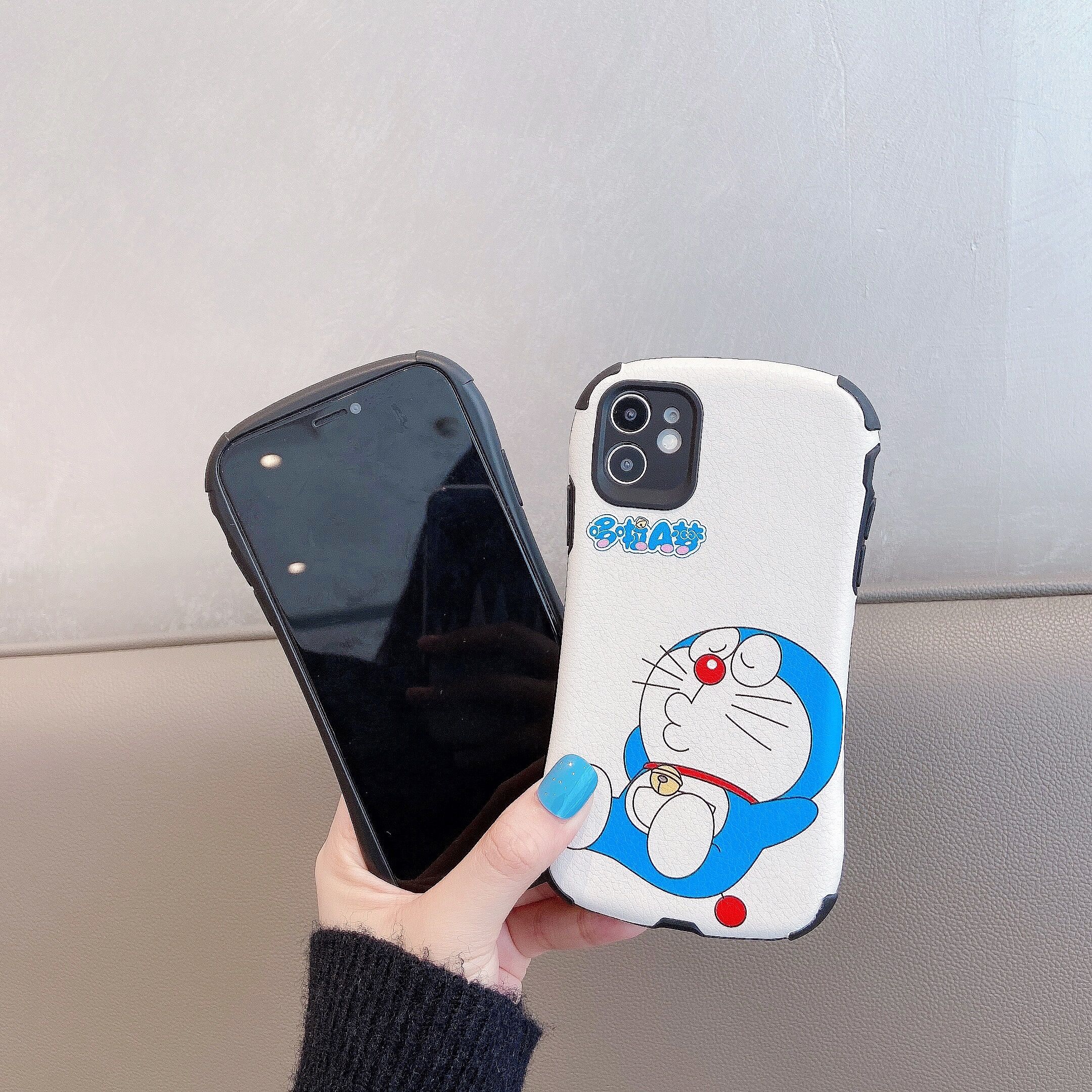 Ốp lưng iphone - Ốp iphone Doraemon dễ thương Da cừu non 7/7plus/8/8plus/x/xr/xs/11/12/pro/max/plus/promax