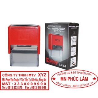 Khắc Dấu MST Công Ty T414 22*58mm