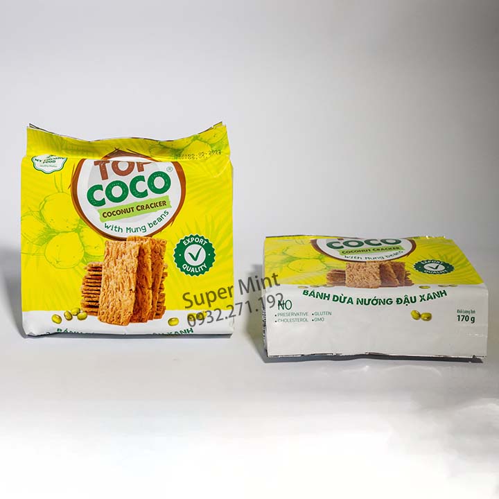BÁNH DỪA NƯỚNG TOPCOCO 250G - DÒNG CAO CẤP CHUẨN XUẤT KHẨU - ĐẶC SẢN QUẢNG NAM
