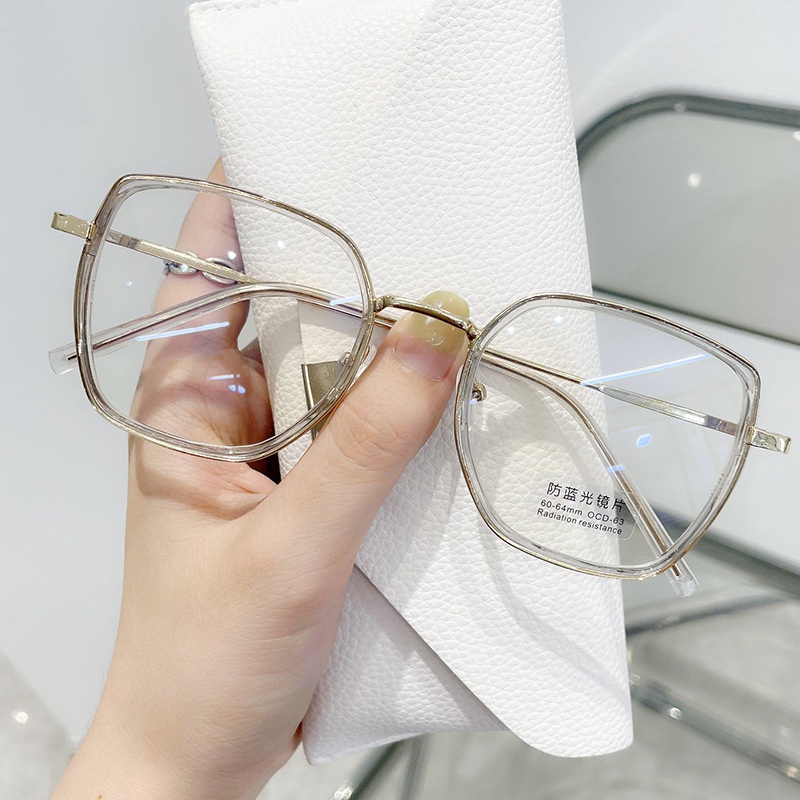 Mắt kính gọng vuông oversize đơn giản thời trang dành cho nữ