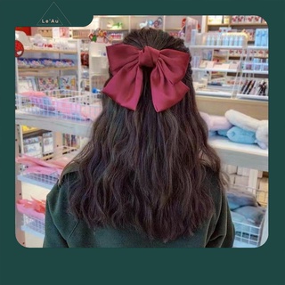 Kẹp Tóc Nữ Dễ Thương Kẹp Tóc Thời Trang Cặp Tóc Nơ Công Chúa Bản Lớn Ba Màu Đỏ/Đen/Hồng Phong Cách Hàn Quốc_Leau CT34