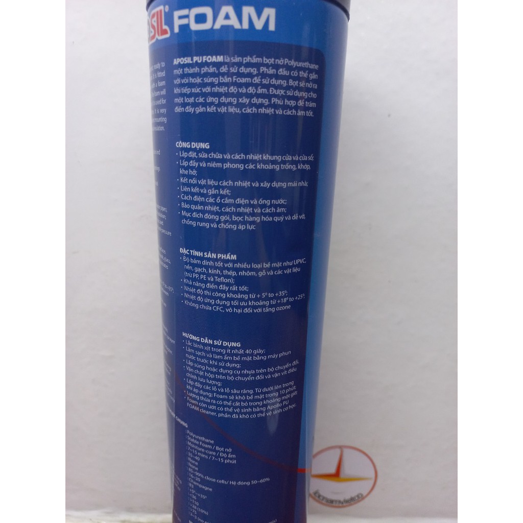 Foam Apollo Bọt trám khe nứt 750 ml