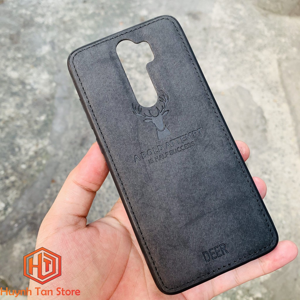 Ốp Lưng Xiaomi Redmi Note 8 Pro Vân Vải Khắc Hình Nai