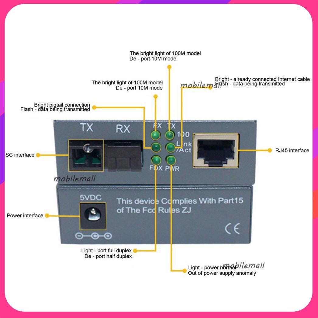 Set 2 Bộ Chuyển Đổi Sợi Quang Htb-3100Ab-25Km Chuyên Dụng