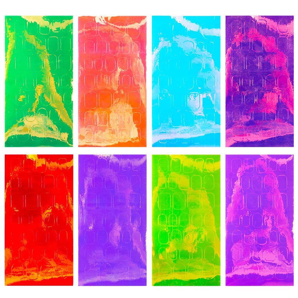 Sticker Dán Móng Nghệ Thuật Hình Viên Kẹo Ba Chiều Màu Laser Cực Quang DIY