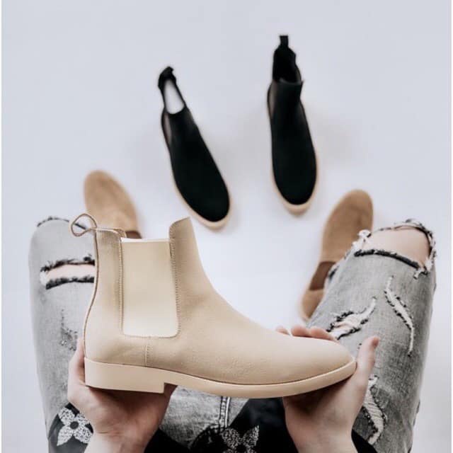 Giày Boots thời trang nam phong cách Chelsea Boots chất liệu da lộn màu tan | BigBuy360 - bigbuy360.vn