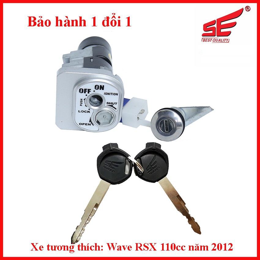 🔥🔥GIÁ HỦY DIỆT🔥 Bộ ổ khóa xe máy WAVE RSX đủ dòng loại 2 cạnh thương hiệu SE