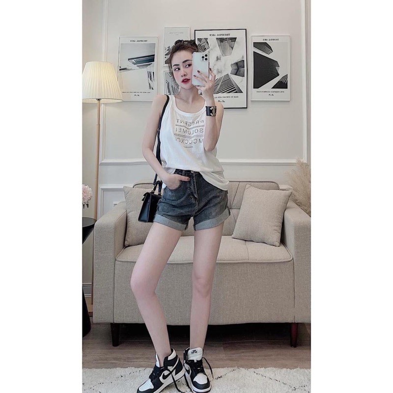 [Mã FAMAYWA giảm 10K đơn 50K] ÁO BA LỖ GIẤY CHỮ ĐEN TRẮNG | BigBuy360 - bigbuy360.vn