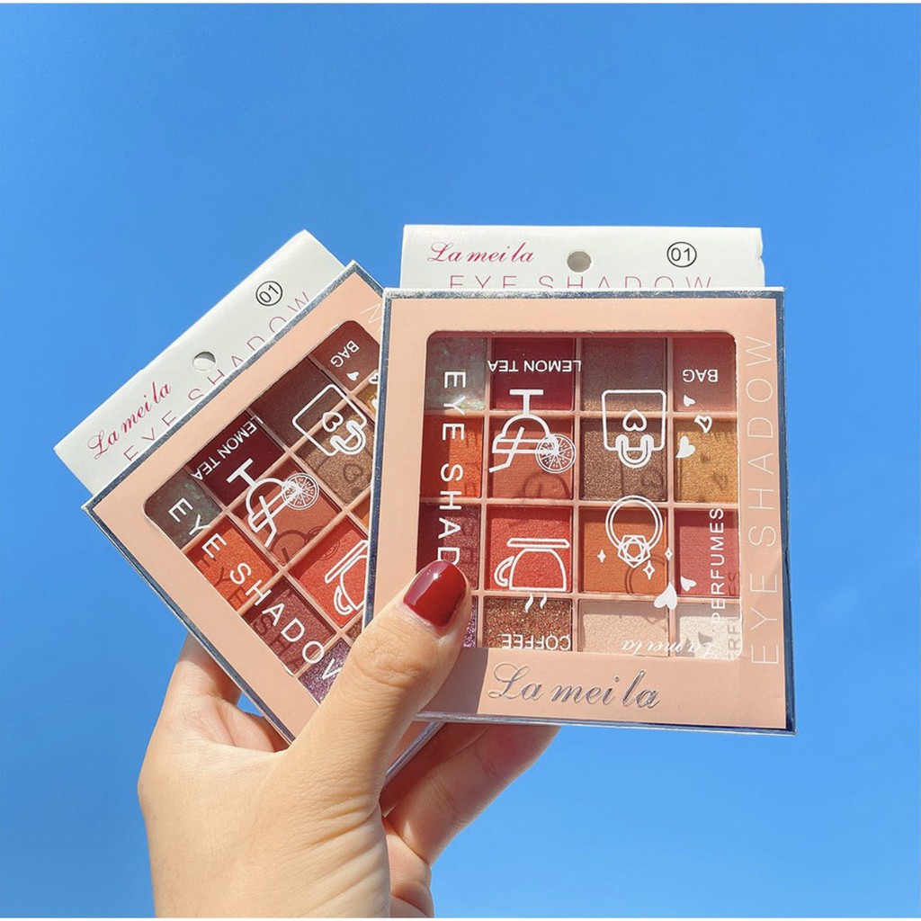 Phấn Mắt 16 Ô Lameila Đa Tông Nhũ Cute 3043 Auth Nội Địa
