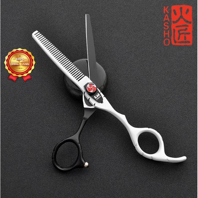 Bộ kéo cắt tóc kasho ha 03 đen (mua cặp tặng bao da, chỉnh kéo, lược toni guy)