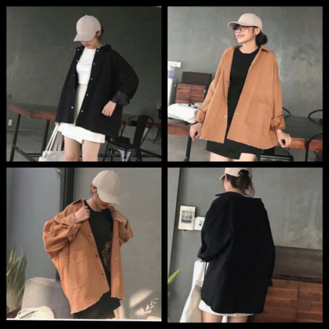 [Freeship] ÁO KHOÁC KAKI DENIM UNISEX