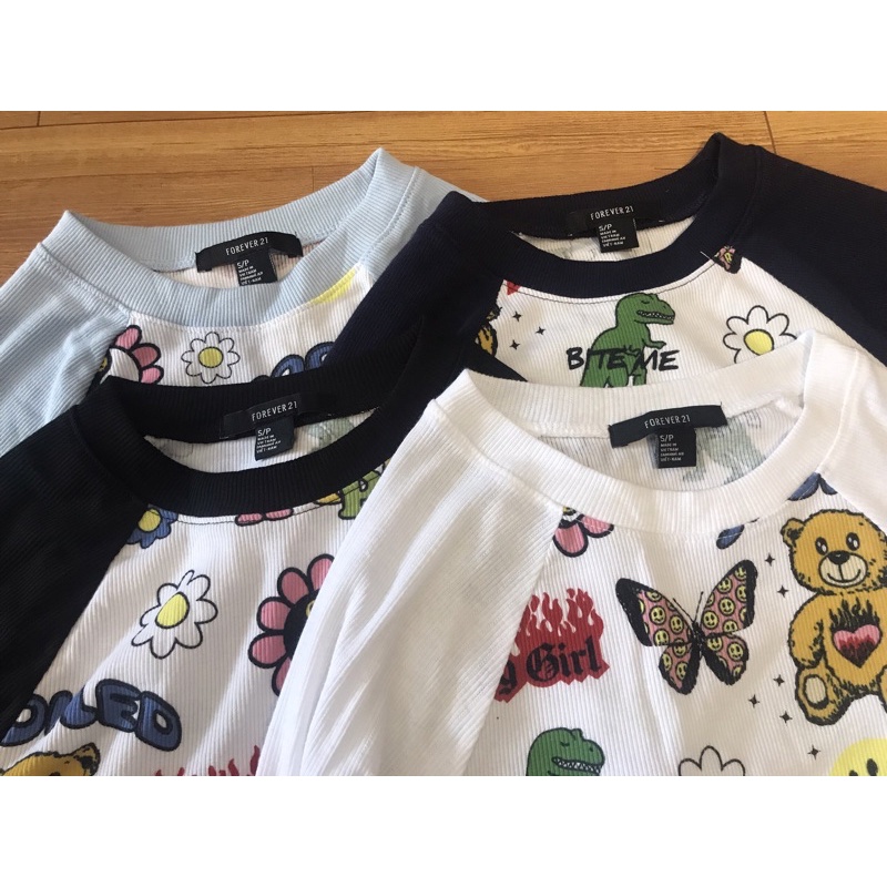 BEUCLOSET - Áo thun raglan tay dài chất mềm