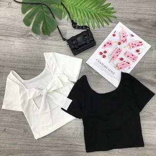 Áo Thun Tay Ngắn Phía Sau Cột Nơ