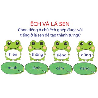Ếch & Lá sen handmade (Đồ Dùng Dạy Học MIKI)