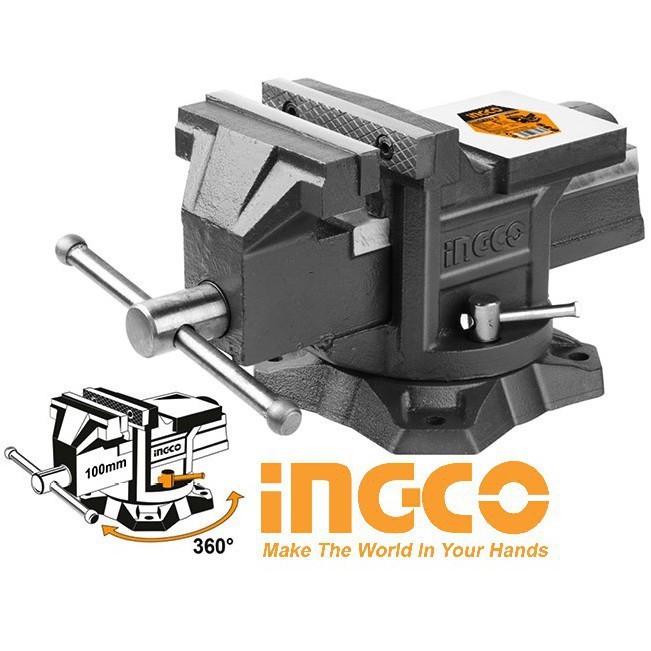 Ê tô eto kẹp 100mm 4inch Bench Vice INGCO HBV084