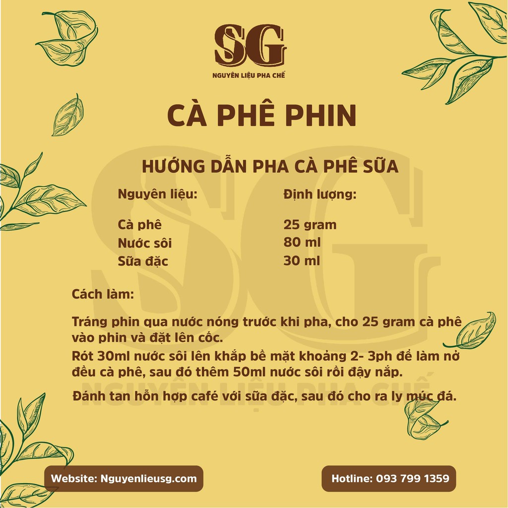Cà Phê Phin SG, Cà Phê Rang Mộc Nguyên Chất 100%, Pha Phin - Chuẩn Gu Đậm Đà | BigBuy360 - bigbuy360.vn