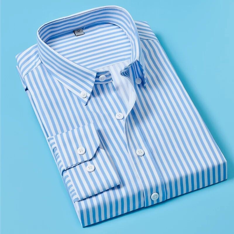 Áo Sơ Mi Nam Dài Tay Sọc Dọc Mới, Kích Cỡ Lớn, Có 7 size m.l.xl.2xl.3xl.4xl.5xl