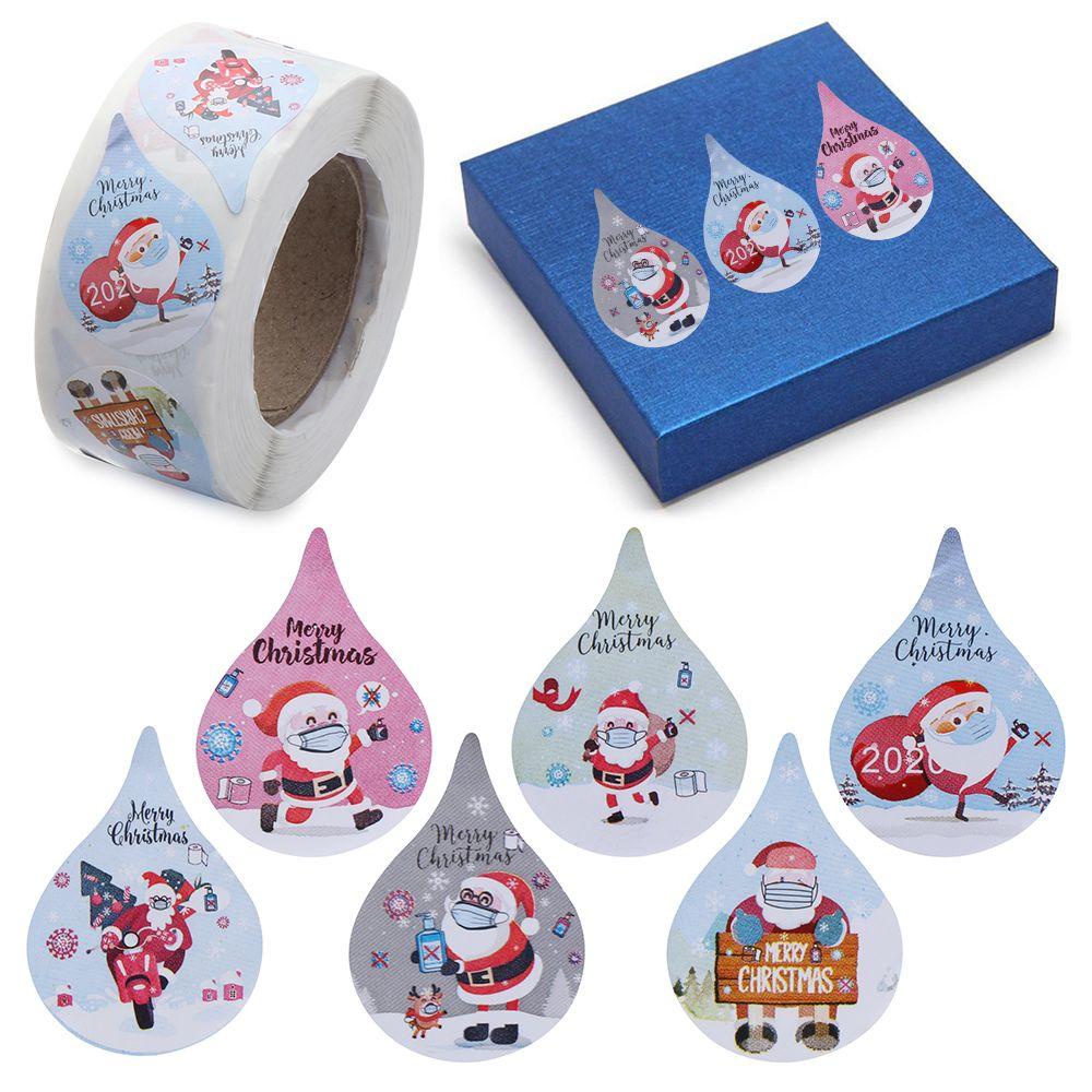 Set 1 / 500 Nhãn Dán Trang Trí Giáng Sinh Tự Dính