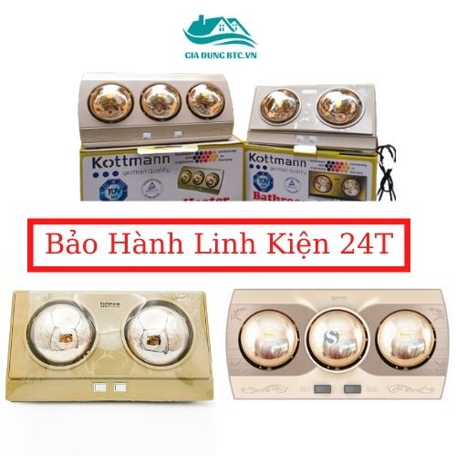 Đèn Sưởi Nhà Tắm 2 Bóng Và 3 Bóng Chống Lóa - FERE Ship Toàn Quốc