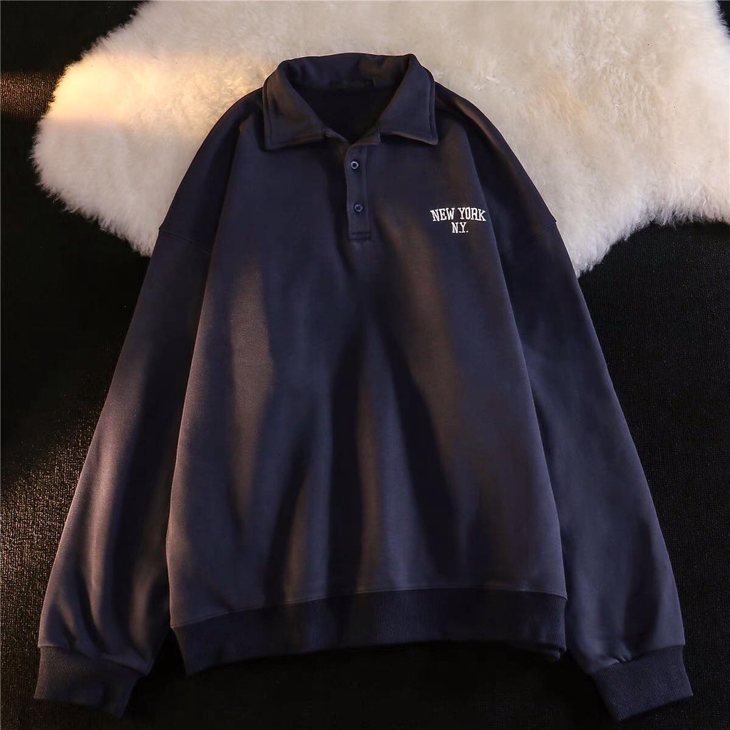 Áo Sweater NY Kiểu Dáng Unisex Chất Liệu Nỉ Bông - Hàng Quảng Châu Cao Cấp | BigBuy360 - bigbuy360.vn