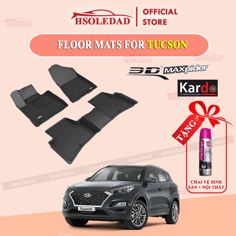 Thảm lót sàn Tucson bằng khuôn đúc hãng Kardo hoặc 3D MAXpider KAGU, Chất liệu XPE an toàn không độc hại