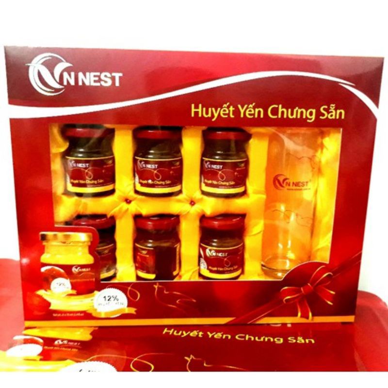 [Hộp 6 hũ/70ml] Yến Huyết chưng sẵn VN Nest-12% huyết yến