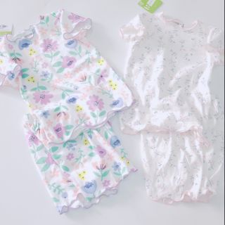 Bộ cộc tay Crazy8 uốn viền cotton cực xinh cho bé gái 8-20 ký