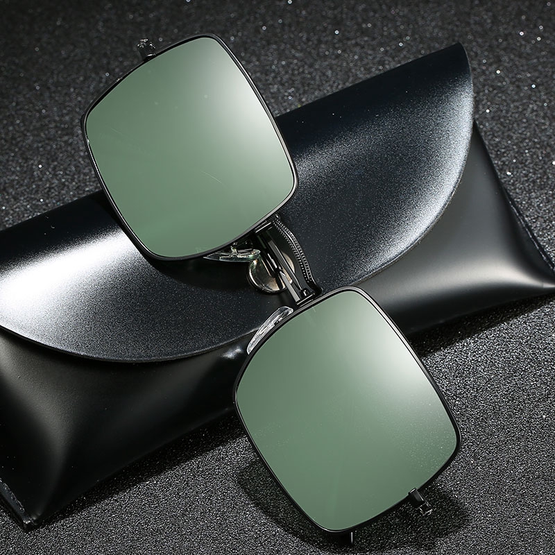 Kính mát gọng vuông tròng phân cực phong cách Châu Âu cho nam giới