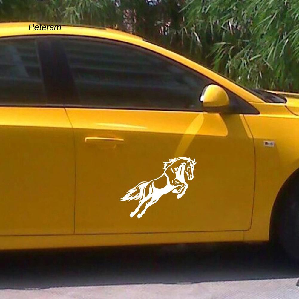 Decal hình ngựa nhảy dán trang trí thân xe ô tô