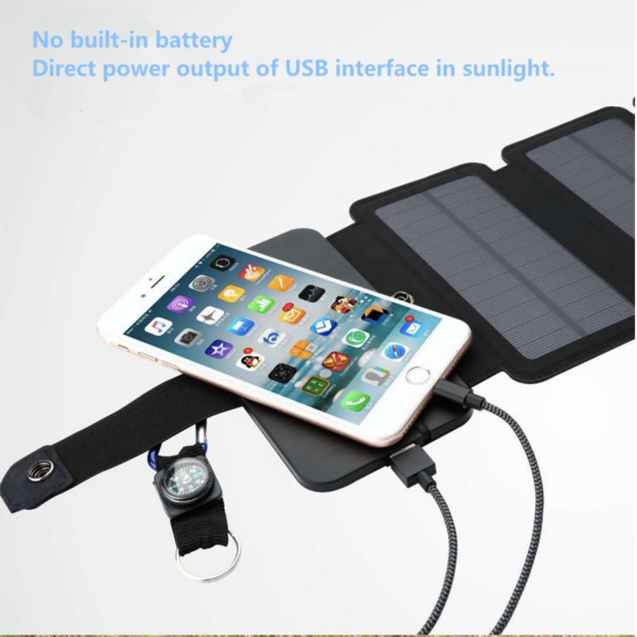 Du lịch luôn đầy năng lượng với pin sạc năng lương mặt trời 5 tấm