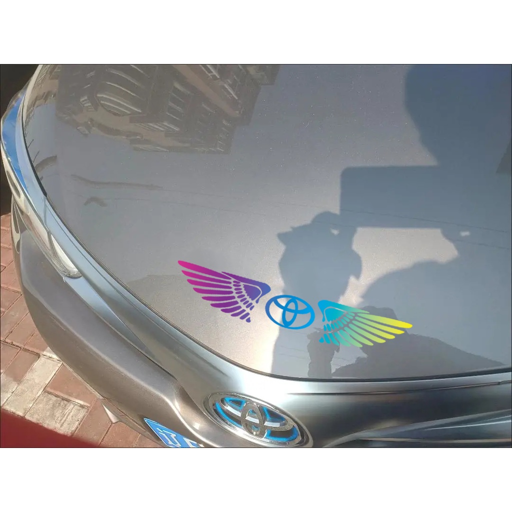 Cánh Nhãn dán xe Tia laze TOYOTA Xe hơi Trang trí đề can Kính chắn gió phía sau Biểu tượng Hình dán