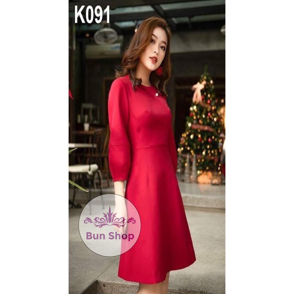 ĐẦM Xòe Cao Cấp K091 - Bun Shop (Hàng may thiết kế ,ảnh thật shop tự chụp)